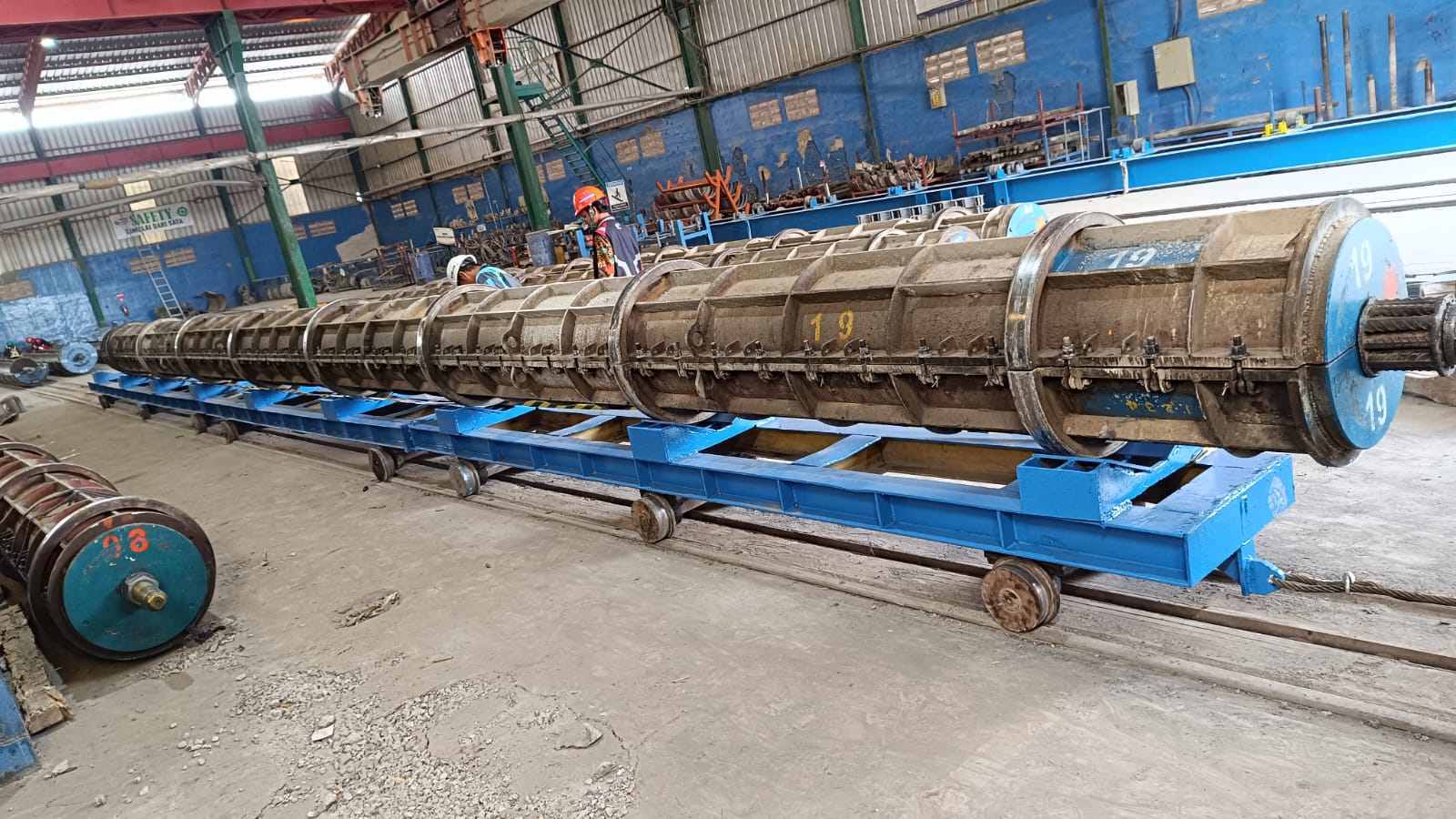 Leveling Bed Mesin Spinning Spun Pile